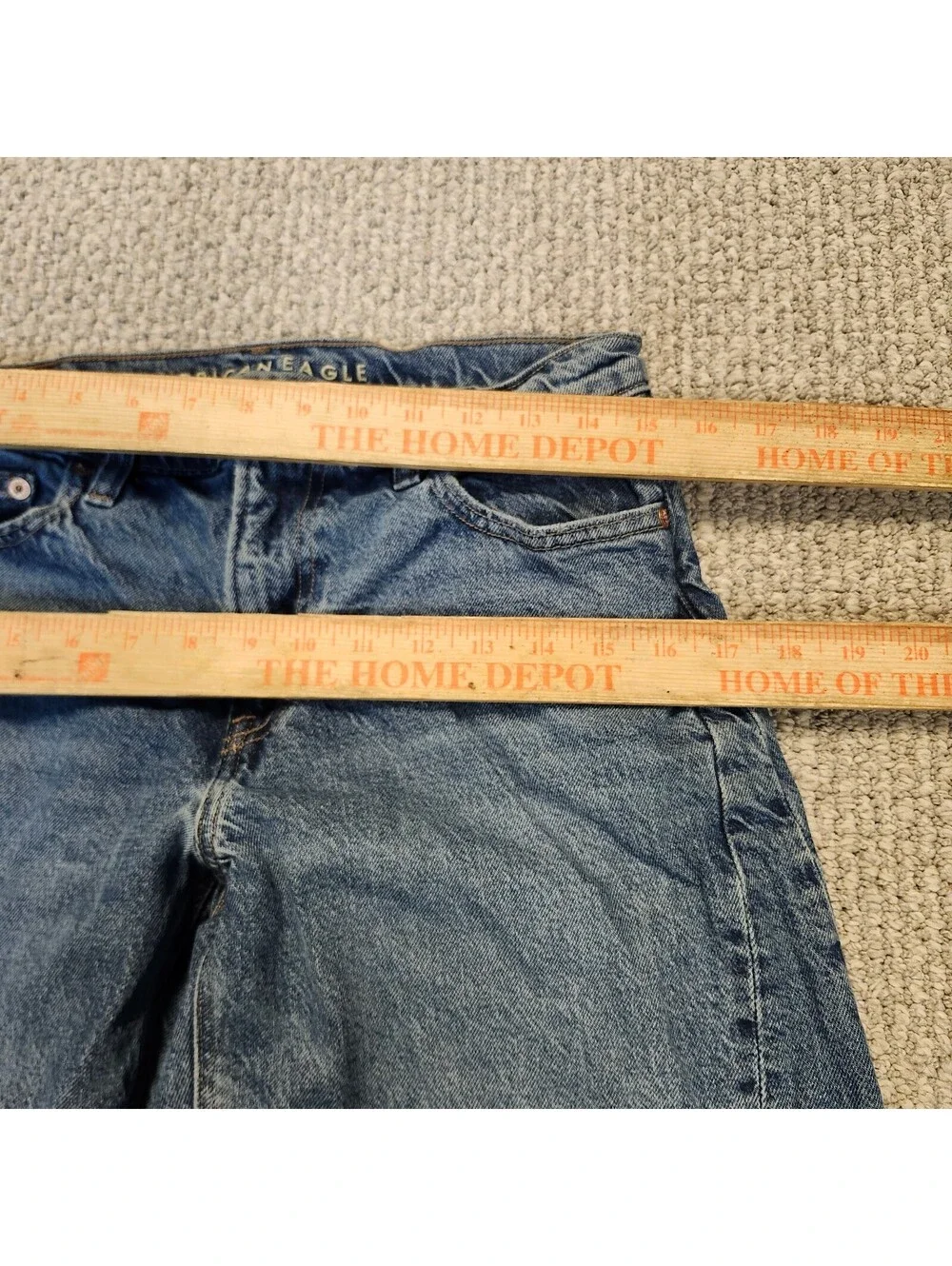 American Eagle Barrel Jeans Blue Denim Size 4